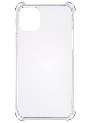 Tpu чохол getman ease logo посилені кути для apple iphone 11 (6.1") безбарвний (прозорий)
