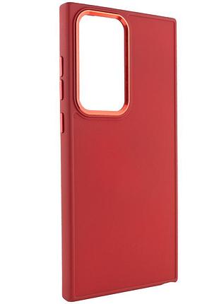 Tpu чехол bonbon metal style для samsung galaxy s23 ultra красный / red