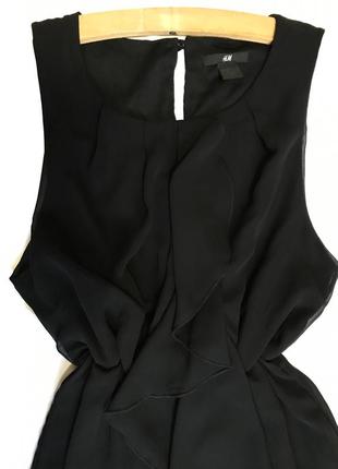 Шифоновое черное платье h&amp;m s 3