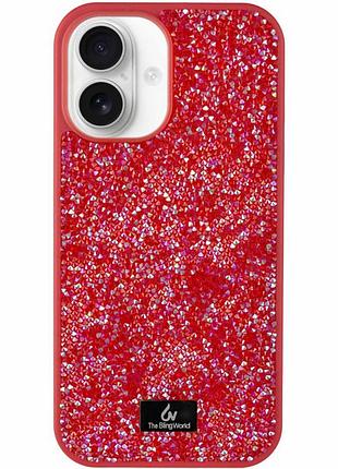 Tpu чехол bling world rock diamond для apple iphone 16 (6.1") красный