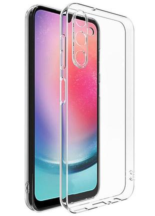 Чохол tpu transparent 1.5 мм із захистом камери для samsung galaxy a37 5g, прозорий захисний кейс безбарвний