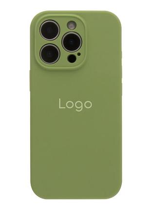 Чохол silicone case full із захистом камери для iphone 16 pro mint