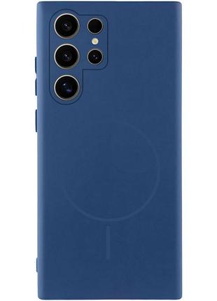 Чохол silicone cover lakshmi full camera (aa) with magfit для samsung galaxy s25 ultra синій / navy blue