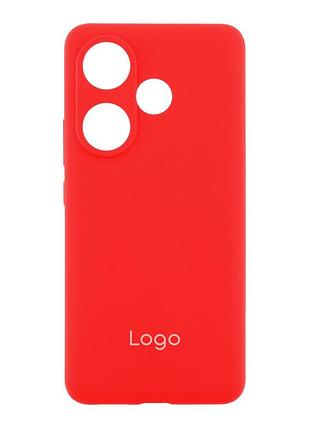 Чехол-накладка liquid silicone (aa) с защитой на камеру для xiaomi poco f6 / turbo 3 red