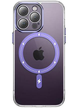 Чехол tpu+pc colorful with magsafe для apple iphone 13 pro (6.1") purple