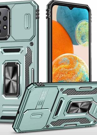 Чохол зі шторкою для камери camshield army ring для samsung galaxy a13 4g / samsung galaxy a04s, ударостійкий кейс з