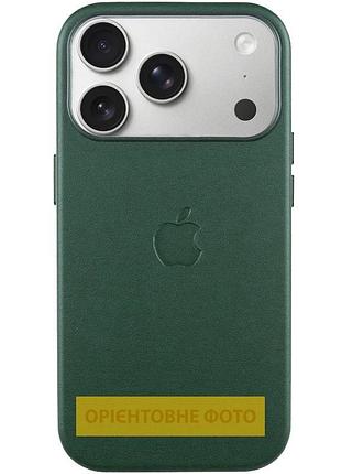 Чехол кожаный leather case (aa) with magsafe and animation для apple iphone 17 air (6.5") forest green