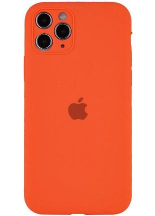 Чехол silicone case full camera protective (aa) для apple iphone 12 pro max (6.7") оранжевый / kumquat