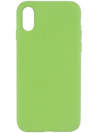 Чохол silicone case full protective (aa) no logo для apple iphone xs max (6.5") м'ятний / mint