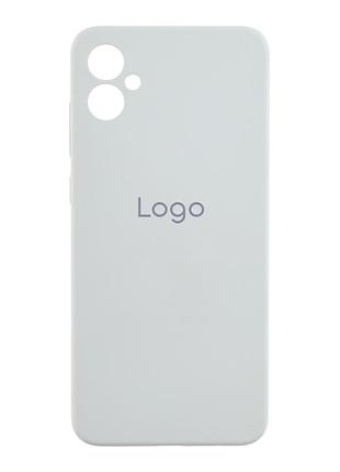 Чехол-накладка liquid silicone (aa) с защитой на камеру для samsung galaxy a05 white