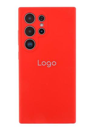 Чехол-накладка liquid silicone (aa) с защитой на камеру для samsung galaxy s24 ultra 5g red