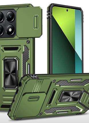Ударопрочный чехол camshield army ring для xiaomi 14t pro оливковый / army green