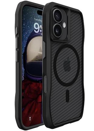 Чохол space octagon tpu з підтримкою magsafe для apple iphone 17 carbon black