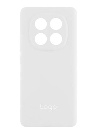 Чехол-накладка liquid silicone (aa) с защитой на камеру для xiaomi redmi note 14 pro 4g white