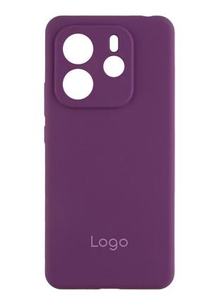 Чохол-накладка liquid silicone (aa) із захистом на камеру для xiaomi redmi note 14 5g grape