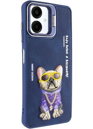 Чехол tpu friends стильный принт для samsung galaxy a06 кольцо-держатель/подставка, blue dog