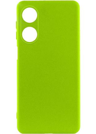 Чехол silicone cover lakshmi full camera (a) для oppo a38 / a18 салатовый / neon green