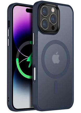 Чохол ummi colorful with magsafe для iphone 16 pro max для телефону магнітна зарядка айфон 16 про макс navy blue