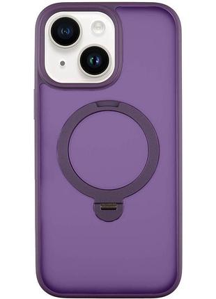 Чехол ummi colorful magsafe hq ring для iphone 15 с кольцом-подставкой 360° айфон 15 purple
