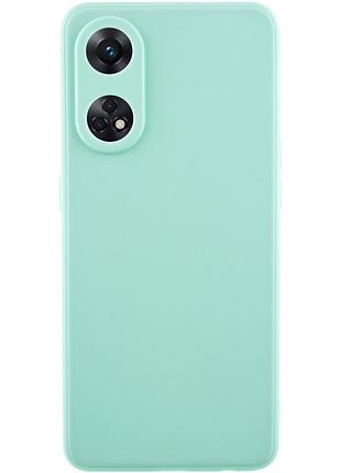 Ультратонка силіконова матова накладка candy full camera для oppo reno 8 t 4g menthol