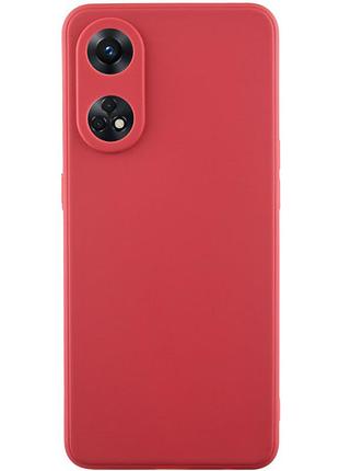 Ультратонка силіконова матова накладка candy full camera для oppo reno 8 t 4g camellia