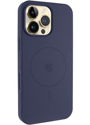 Чохол silicone case full protective (aa) v2 with magsafe для apple iphone 16 pro (6.3") темно-синій / midnight blue