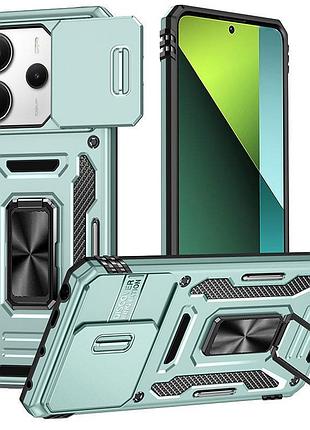 Ударостійкий чохол camshield army ring для xiaomi redmi note 14 4g (int. version) / 14 5g зелений / light green