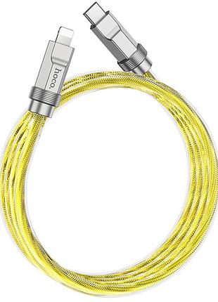 Дата кабель hoco u113 solid 20w type-c to lightning (1m) gold 2
