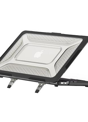 Противоударный чехол для ноутбука tpu+pc hex shield 2025/2024/2022 для apple macbook air 13 модель m4 a3240/m2