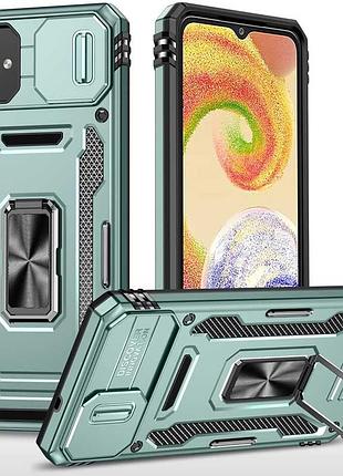 Ударопрочный чехол camshield army ring для samsung galaxy a05 зеленый / light green