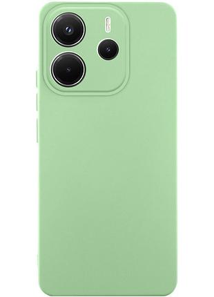 Чехол tpu getman liquid silk full camera для xiaomi redmi note 14 4g (int. version) зеленый / pistachio