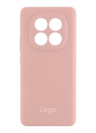 Чехол-накладка liquid silicone (aa) с защитой на камеру для xiaomi redmi note 14 pro+ 5g pink sand
