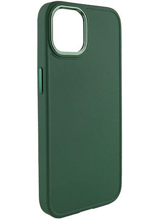 Tpu чехол bonbon metal style для apple iphone 12 pro max (6.7") зеленый / pine green