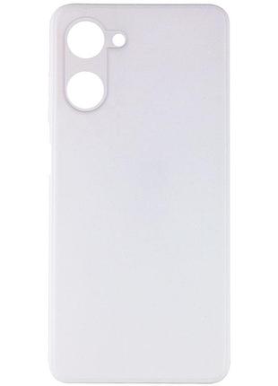 Ультратонка силіконова матова накладка candy full camera для realme 10 4g white