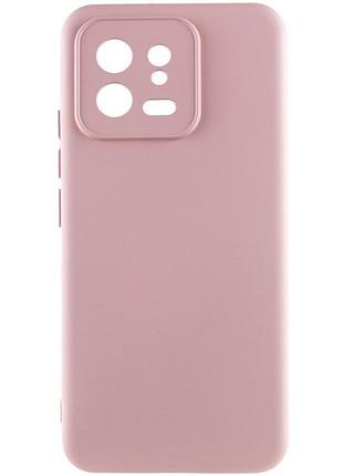 Чохол tpu getman liquid silk full camera для xiaomi 13 pro рожевий / pink sand