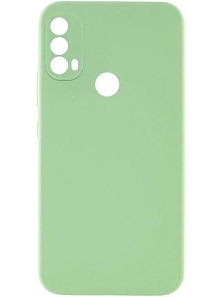 Чехол silicone cover lakshmi full camera (aaa) для motorola moto e40 мятный / mint