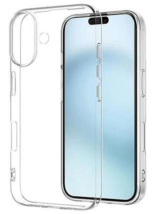 Чохол tpu 1.5 мм ultra slim для apple iphone 16, прозорий (transparent)