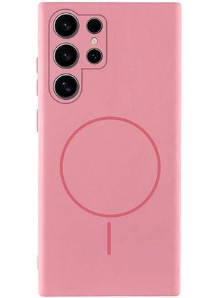Чехол silicone cover lakshmi full camera (aa) with magfit для samsung galaxy s25 ultra розовый / light pink