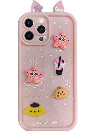 Чохол tpu toys case with ears для apple iphone 14 pro max (6.7") light pink
