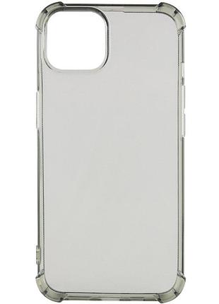 Tpu чохол getman ease logo посилені кути для apple iphone 14 (6.1") сірий (прозорий)