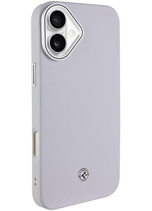 Чохол sgp pc+leather with magsafe для apple iphone 16 (6.1") grey