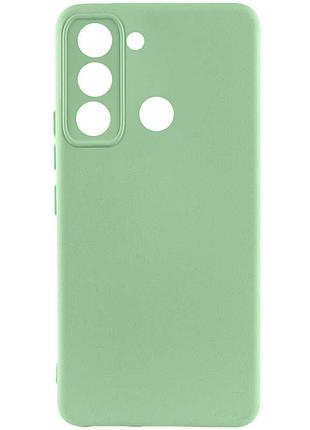 Чехол silicone cover lakshmi full camera (aaa) для tecno spark 8c мятный / mint