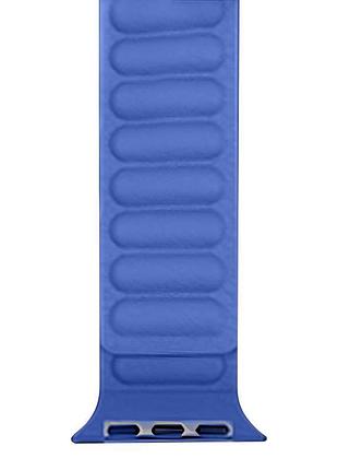 Ремешок hoco wa23 original series leather chain magnetic strap для apple watch 42(ser.1-3)/44/45/49m klein blue