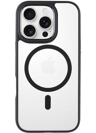 Чехол tpu накладка, pc blueo skin friendly frosted с magsafe для iphone 16 pro (айфон 16 про ) black