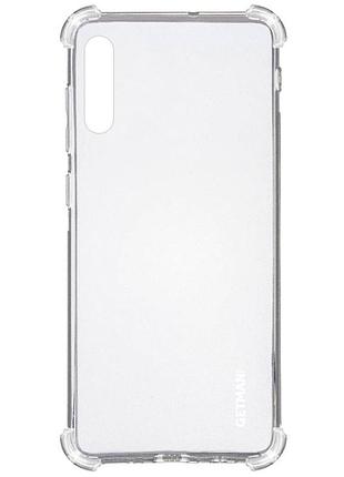 Tpu чехол getman ease logo усиленные углы для samsung galaxy a50 (a505f) / a50s / a30s бесцветный (прозрачный)