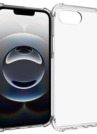 Tpu чехол getman ease logo усиленные углы для apple iphone 16e (6.1") бесцветный (прозрачный)
