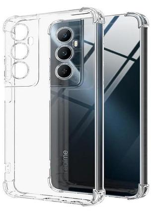 Tpu чехол getman ease logo усиленные углы full camera для realme c65 4g бесцветный (прозрачный)