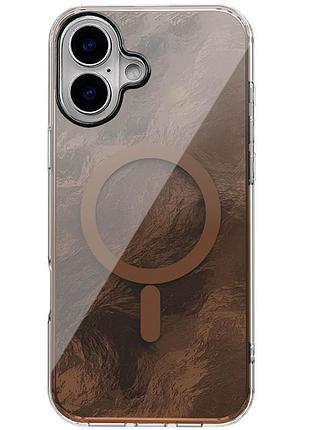 Яскравий чохол shiny mountain (блискуча гора) для apple айфон 16 з технологією magfit chocolate