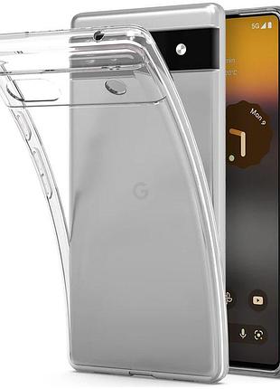 Чохол tpu transparent 1.5 мм із захистом камери для google pixel 7a, прозорий захисний кейс безбарвний