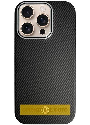 Чохол sgp pc+leather with magsafe для apple iphone 16 (6.1") carbon